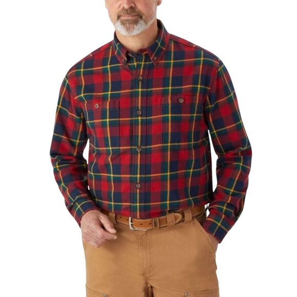 🆕Duluth Trading Co Men’s Flannel Plaid Long Sleeve Button Down Shirt - Picture 1 of 6